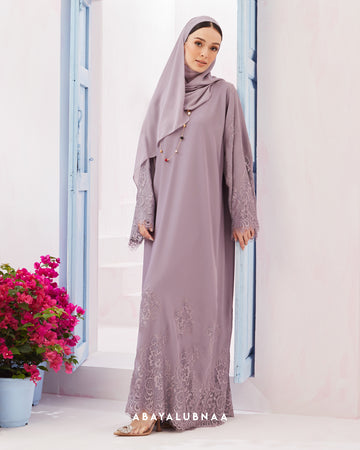 Elara Abaya in Yam Purple
