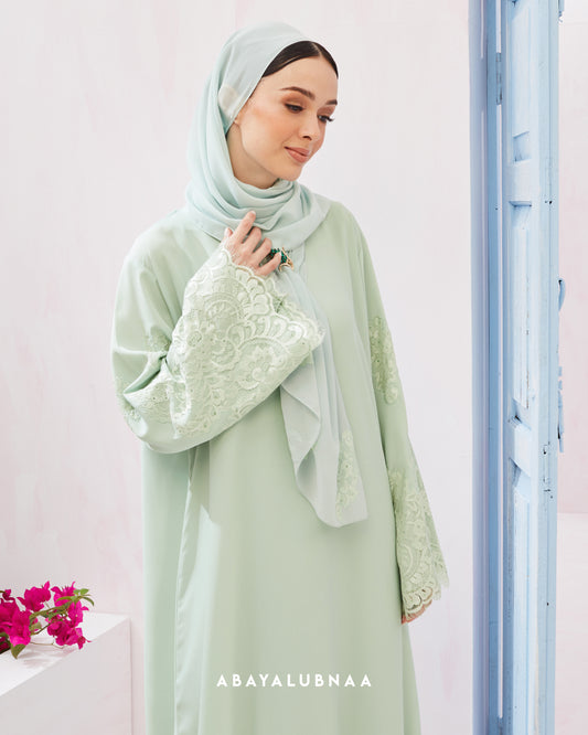 Elara Abaya in Lily Green