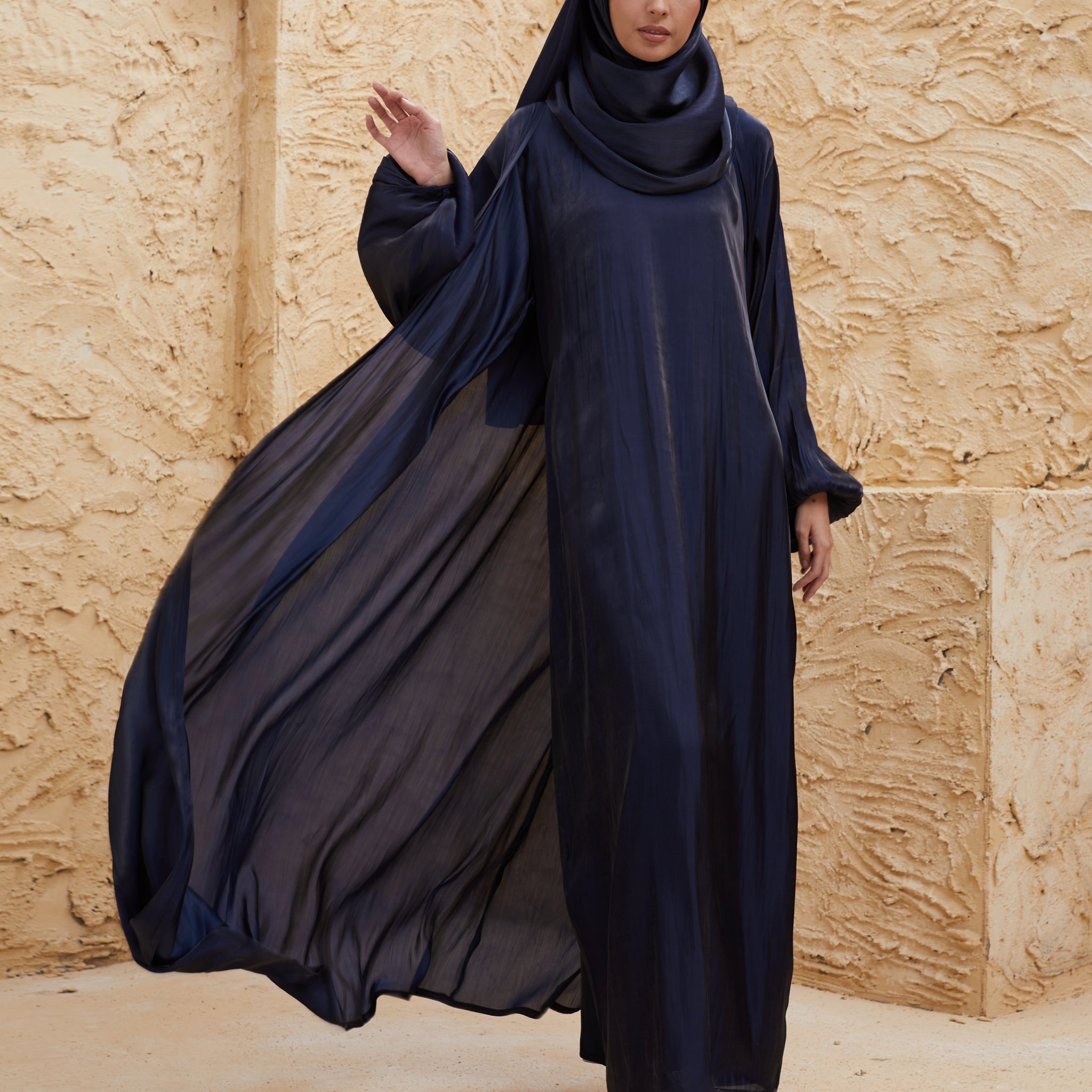 Elsa Abaya in Navy Blue