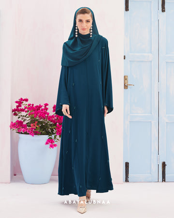 Eva Abaya in Moroccan Blue