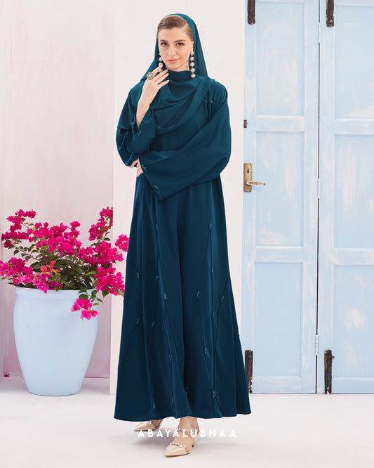 Eva Abaya in Moroccan Blue