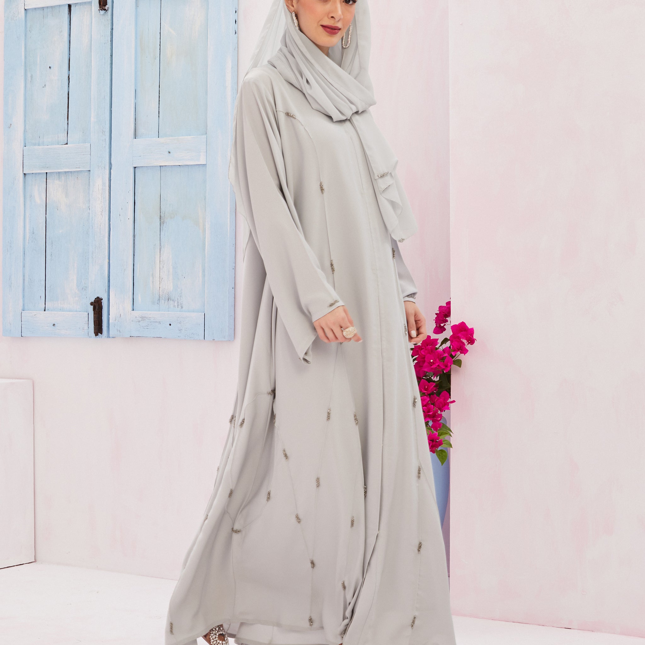 Eva Abaya in Light Gray