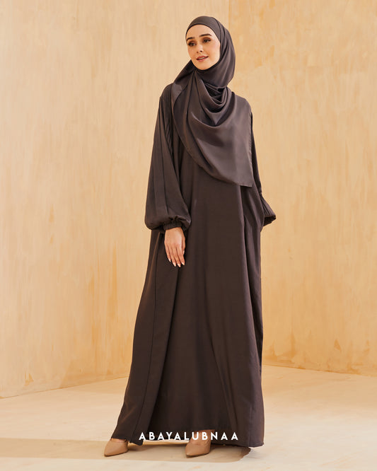 Inaaya Abaya in Deep Mahogany