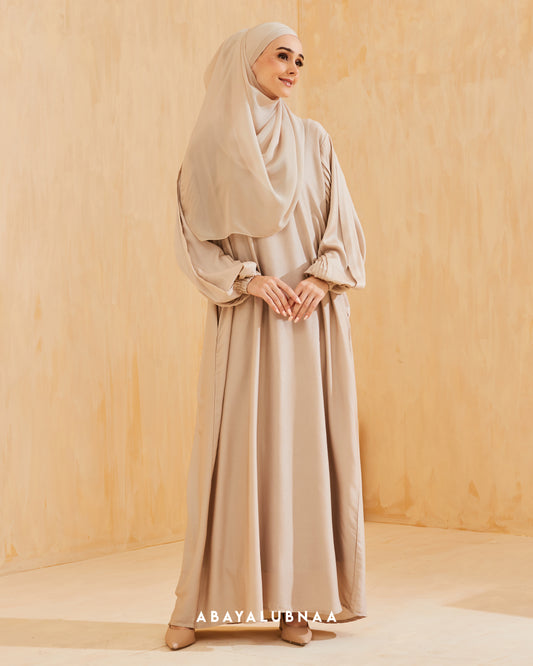 Inaaya Abaya in Sand Nude