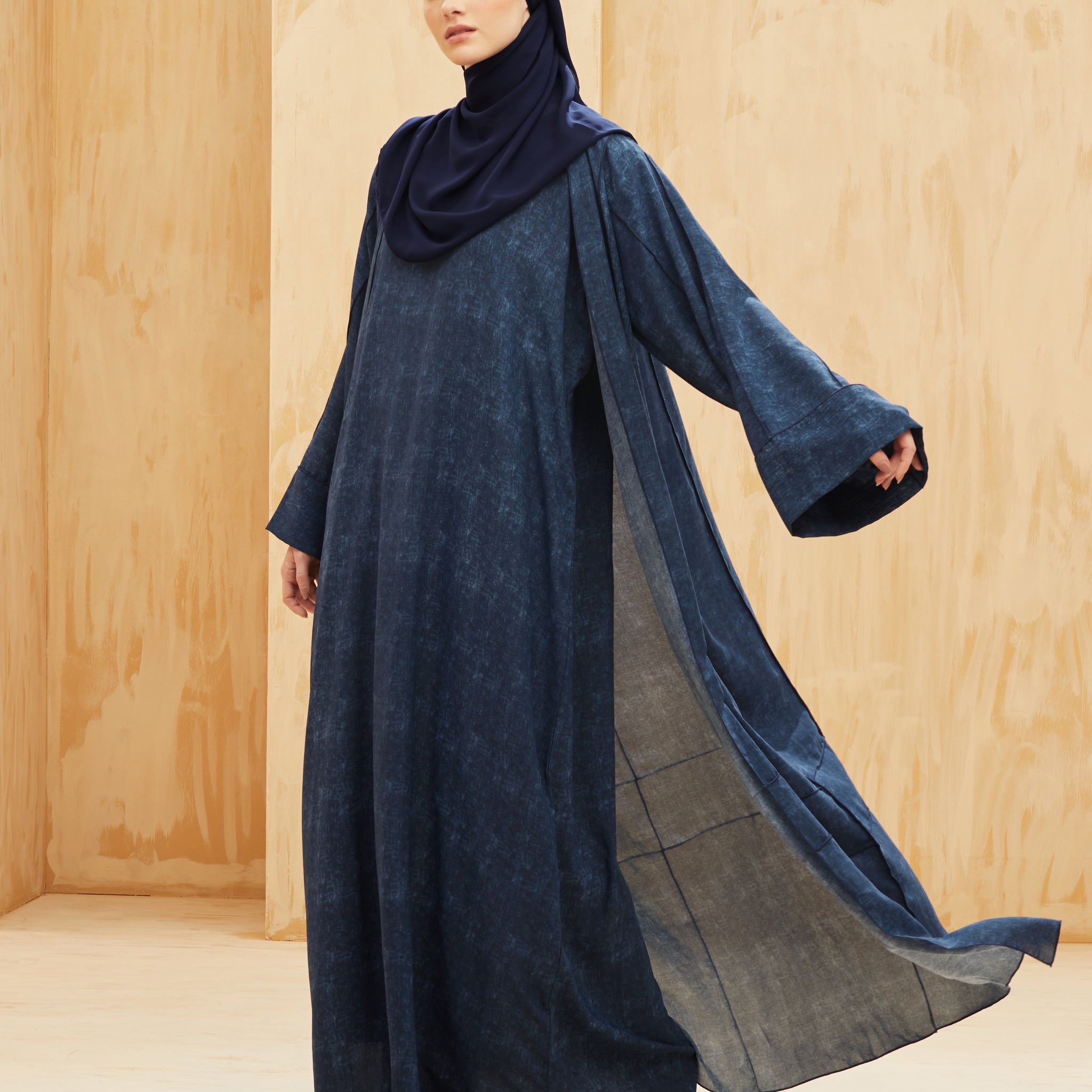 Insyira Abaya in Navy Blue