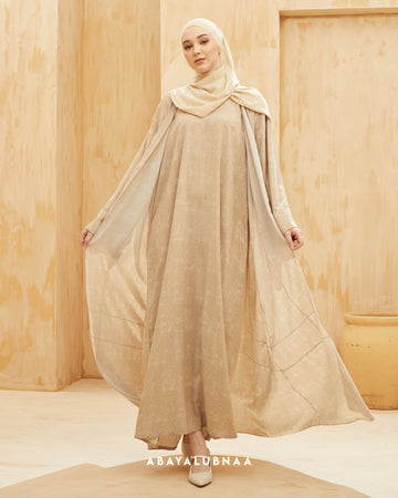 Insyira Abaya in Sand Beige