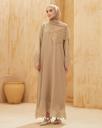 Irdina Abaya in Hazelnut