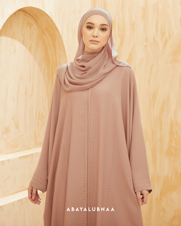 Khawla Abaya in Rose Tan