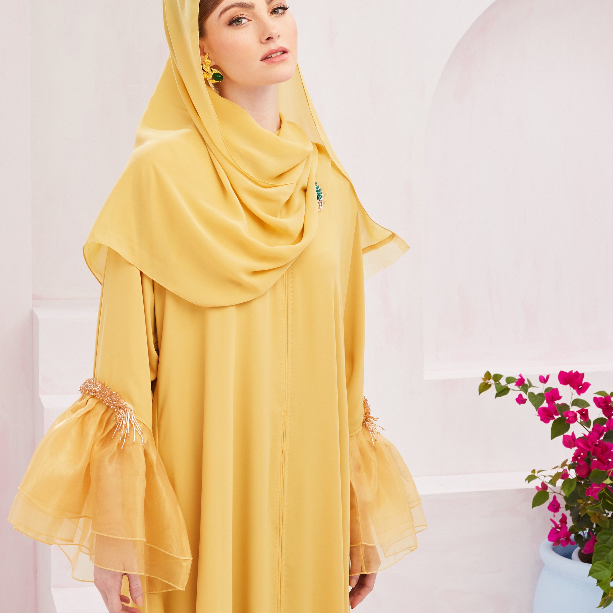 Khloe Abaya in Yellow Mustard