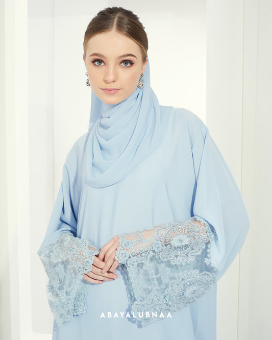 Lateefa Abaya in Baby Blue