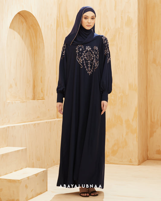 Najja Abaya in Navy Blue