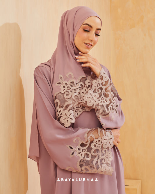 Nuha Abaya in Dusk Purple