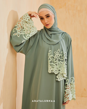 Nuha Abaya in Sage Green