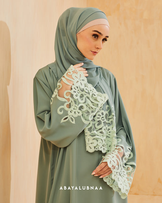 Nuha Abaya in Sage Green