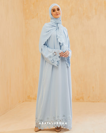 Rayna Abaya in Powder Blue