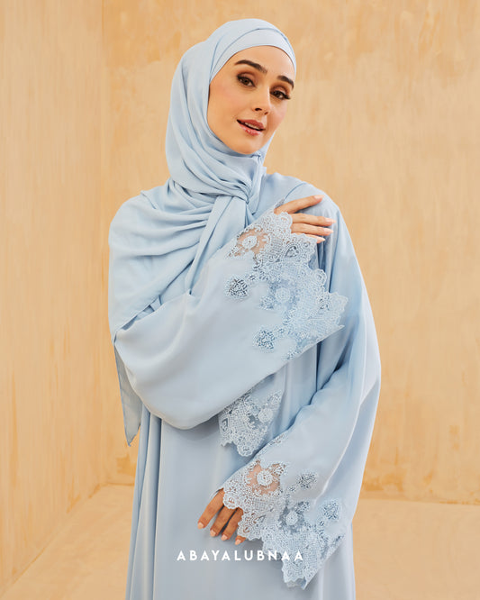 Rayna Abaya in Powder Blue