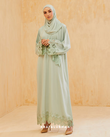 Rayna Abaya in Lily Green