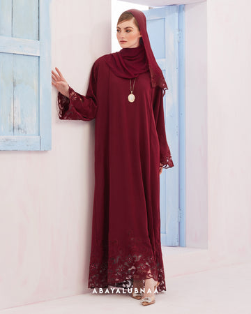 Talia Abaya in Ruby Red