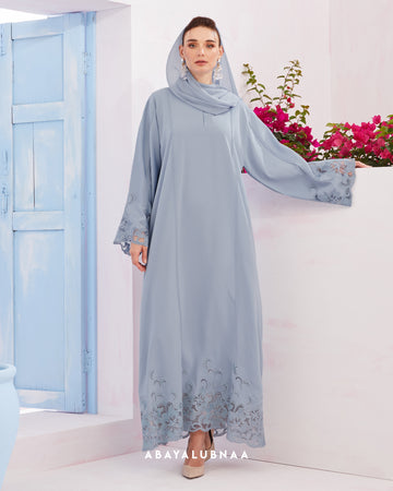 Talia Abaya in Powder Blue