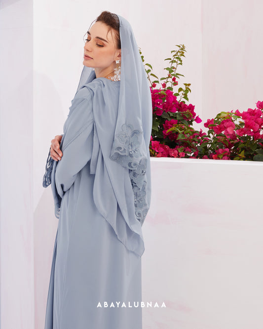 Talia Abaya in Powder Blue