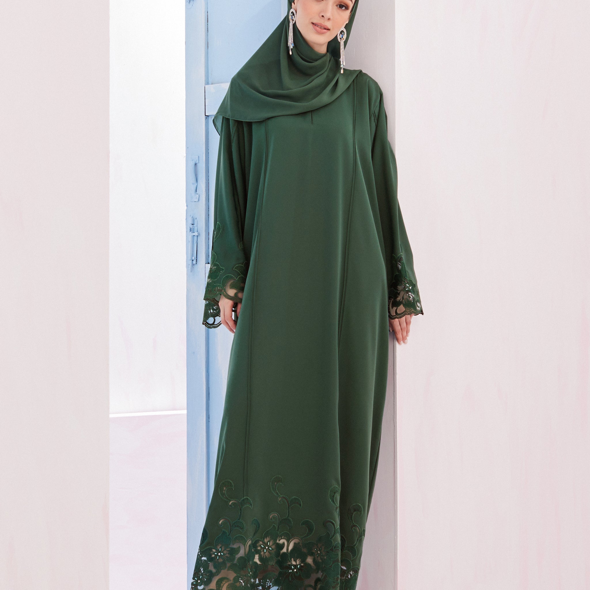 Talia Abaya in Posy Green