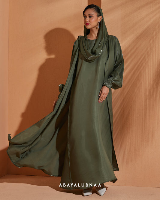Zaara Abaya in Olive Green