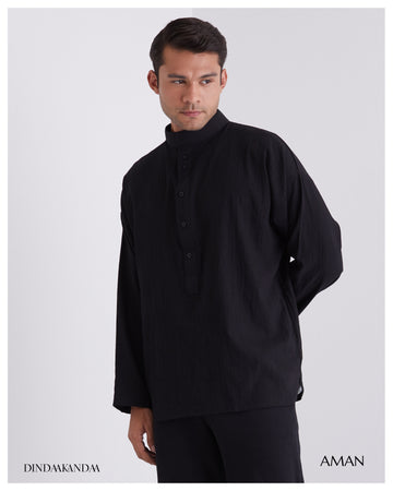 AMAN Oversized Baju Melayu in Black