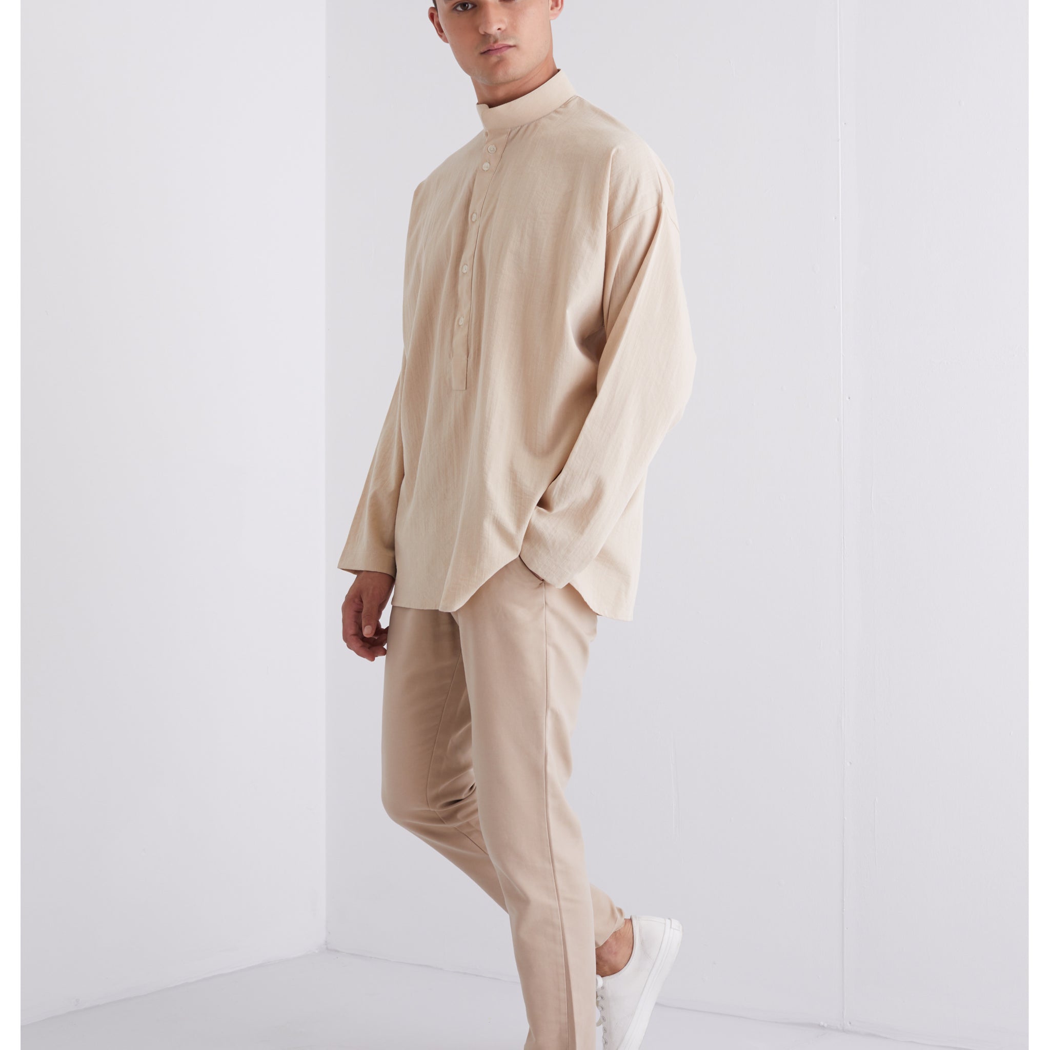 AMAN Oversized Baju Melayu in Nude