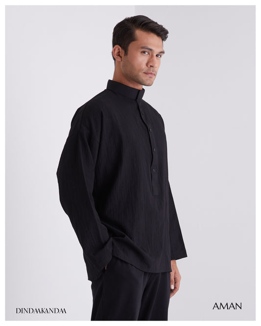 AMAN Oversized Baju Melayu in Black