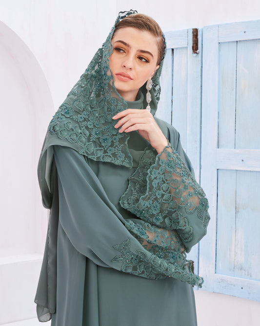 Grace Raya in Dusty Turqoise